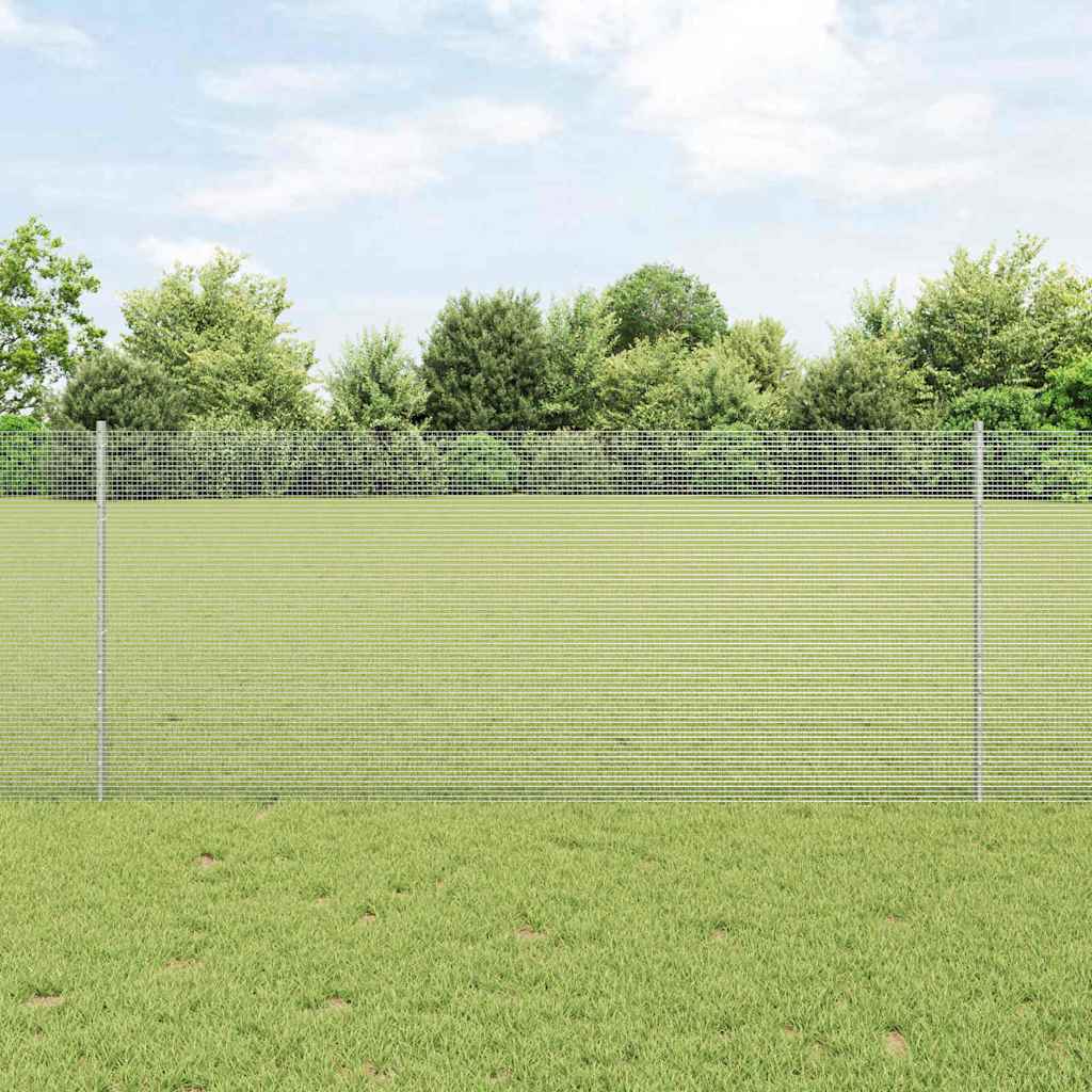 svetsede trådhegn med 22 U-poster Sølv 1x25 m Stål