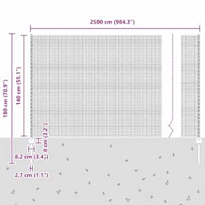 Svařovaná drátěná oplocení s sloupkem 25 x 1,4 m (Š x V) - obrázek 12