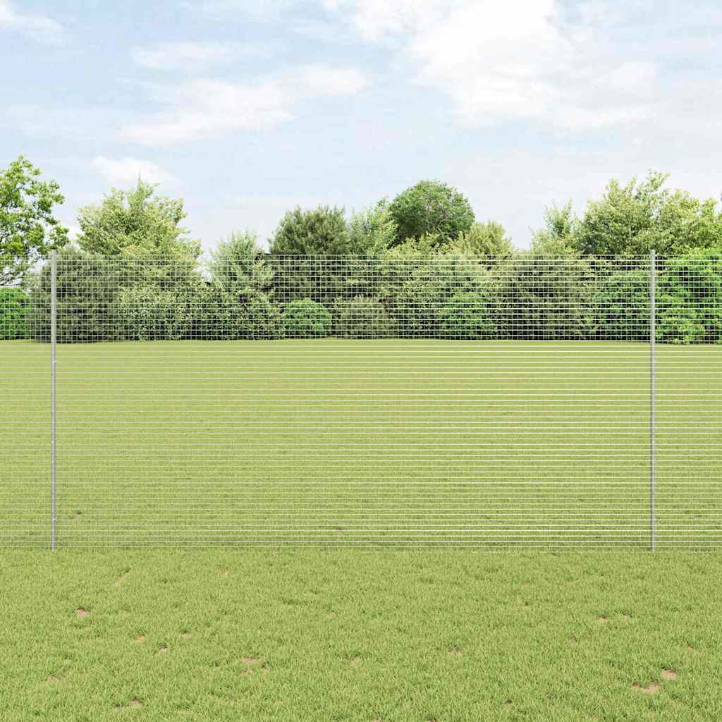 Zvarené drôtené pletivo so 22 U stĺpikmi strieborné 1.5x25 m oceľ 3336375