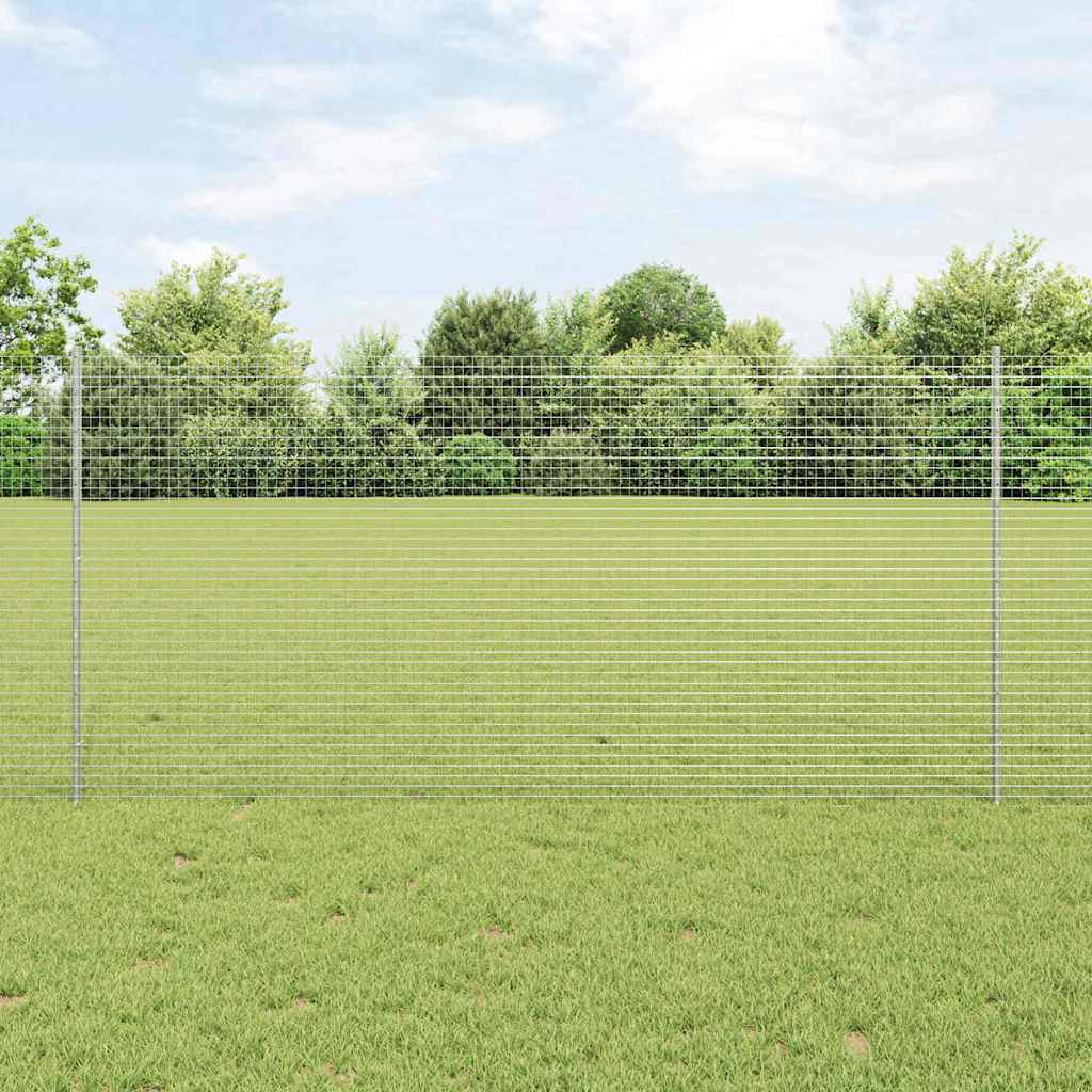 Svejset Trådgitter med 44 U Støtter Sølv 1,2x50 m Stål