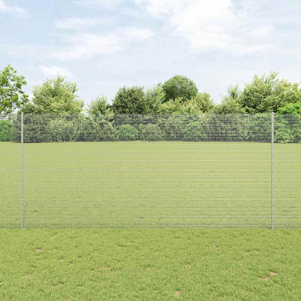 Svejset Trådgitter med 44 U Posts Sølv 1.4x50 m Stål