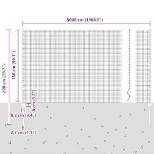 Svařovaná drátěná oplocení s sloupkem 50 x 1,5 m (Š x V) - obrázek 12