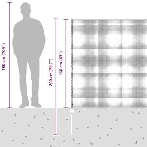 Venkovní svářečský drátěný plot s sloupky 50 x 1,6 m Stříbrná - obrázek 14