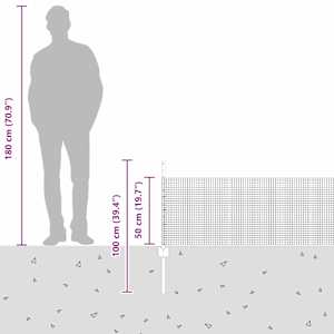 Venkovní svářečský drátěný plot s sloupky 100 x 0,5 m Stříbrná - obrázek 13