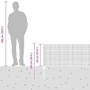 Venkovní svářečský drátěný plot s sloupky 100 x 0,6 m Stříbrná - obrázek 13