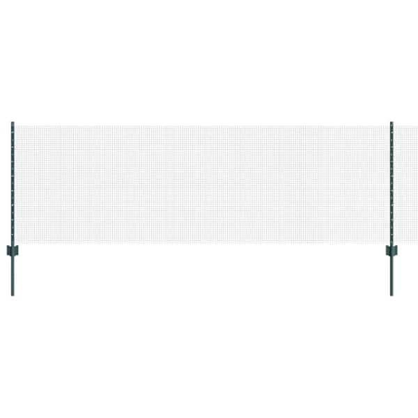 vidaXL Keevitatud traadi aed posti j&auml;rgi 10 x 0,8 m PVC-kaetud teras