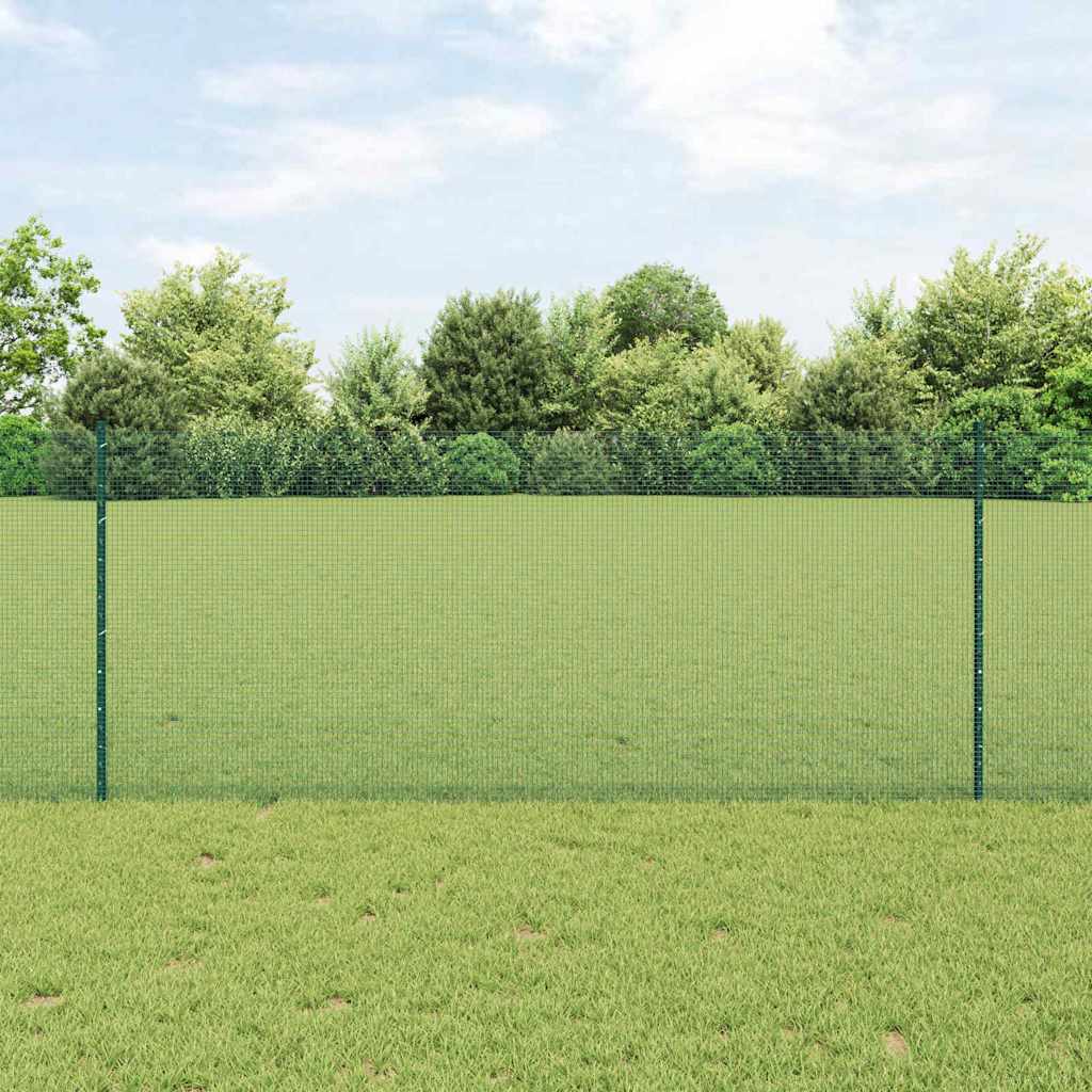 sada záhradného plotu Sada 2 Zelená Kov 10 x 1 m Záhradný plot 3336444