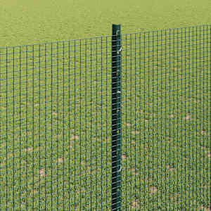 Venkovní svářečský drátěný plot s sloupky 10 x 1,5 m Zelená - obrázek 4