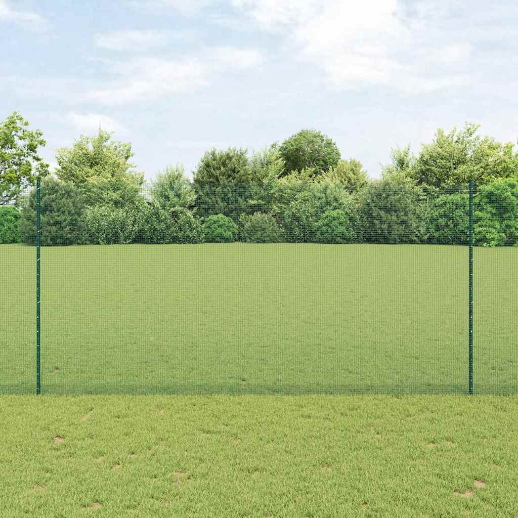 Svejset Trådhegn med 5 U-poster Grøn 1.6x10 m Stål