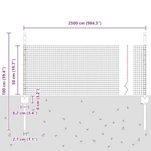 Svařovaná drátěná oplocení s sloupkem 25 x 0,5 m (Š x V) - obrázek 11