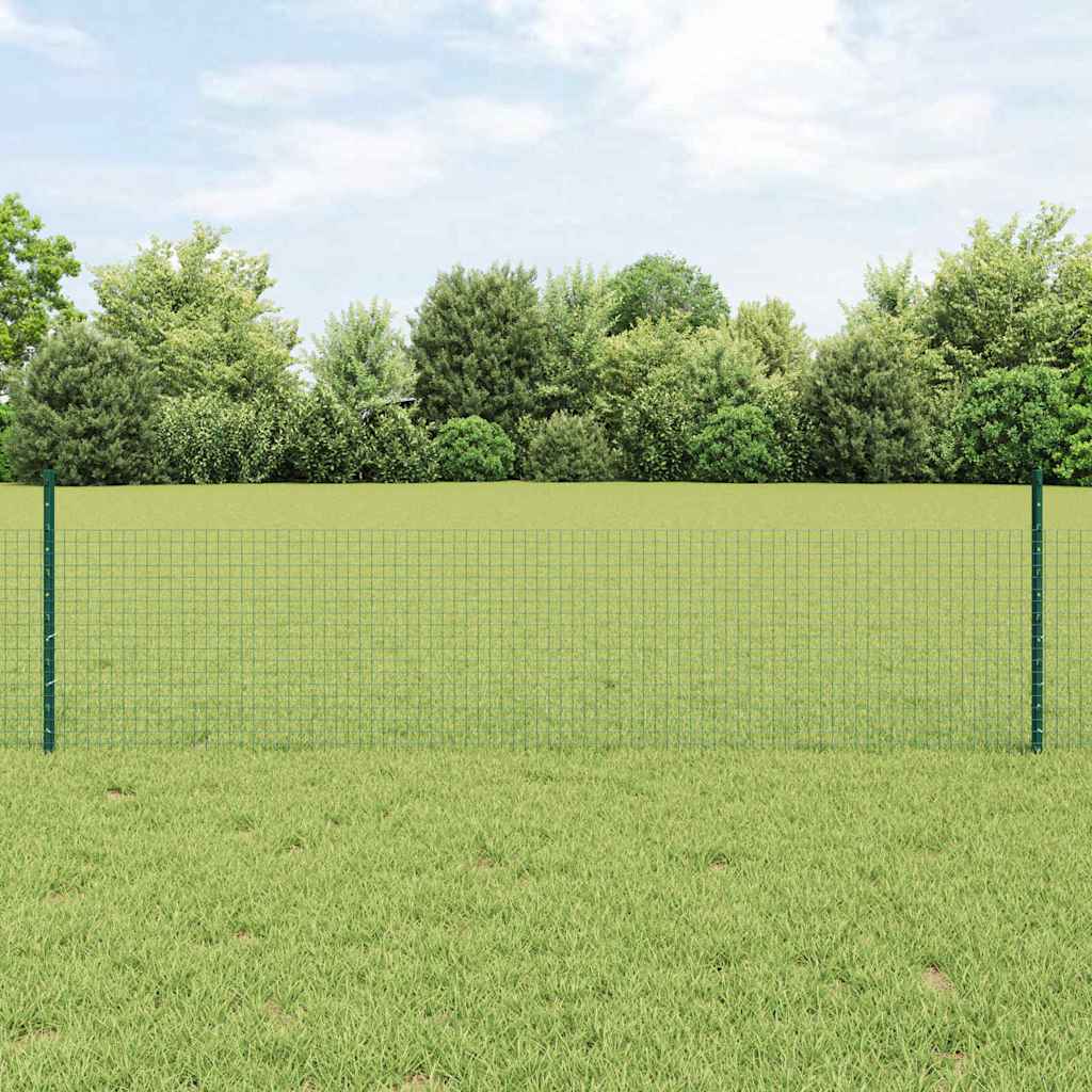 Pozinkovaný drôtový plot s 11 U stĺpikmi Zelená 0.5x25 m Oceľ 3336470