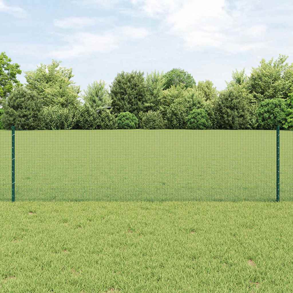 zváraný drôtený plot s 11 U stĺpikmi zelený 0.6x25 m oceľ 3336471
