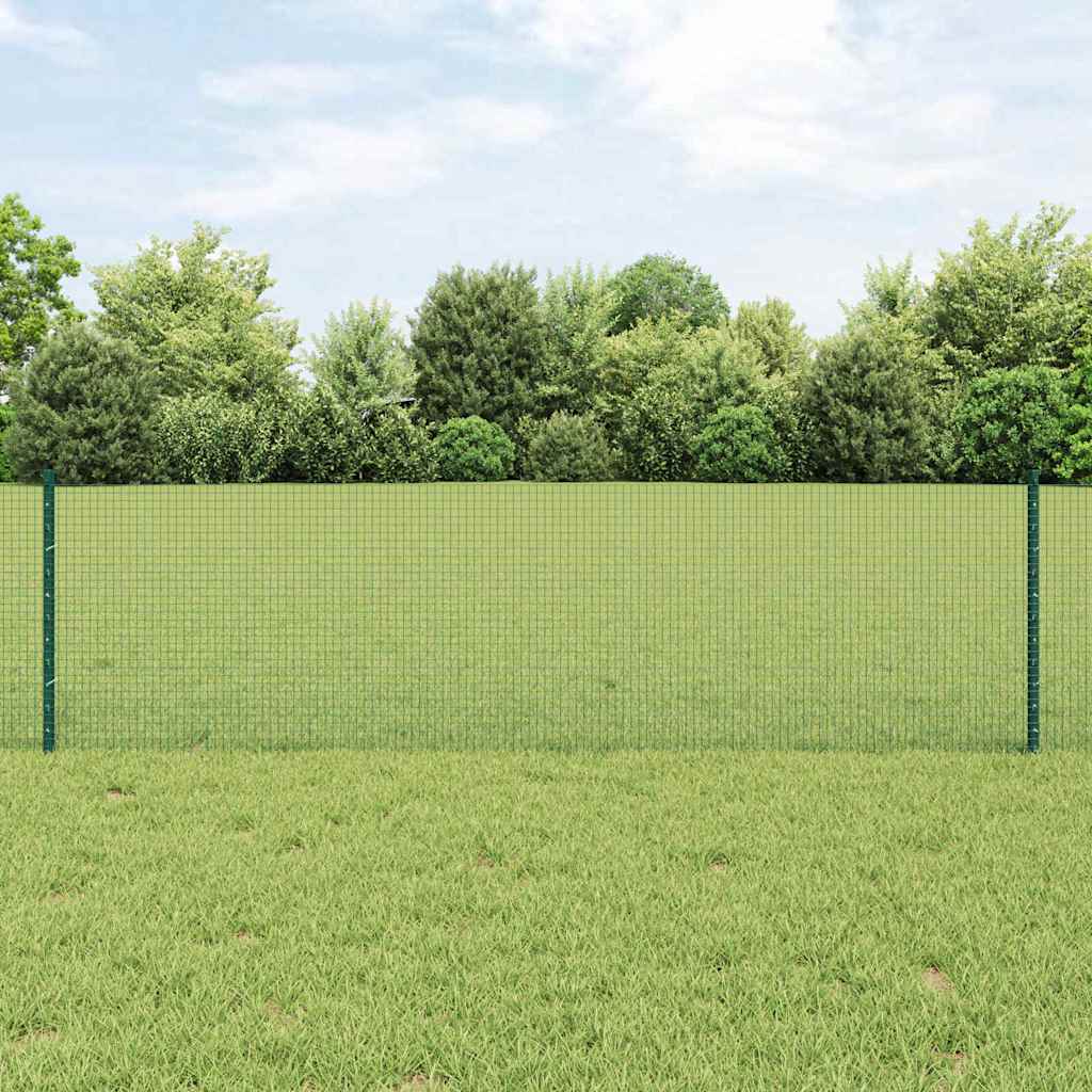 Zváraná drôtená ohrada s 11 U stĺpikmi Zelená 0.6x25 m Oceľ 3336472
