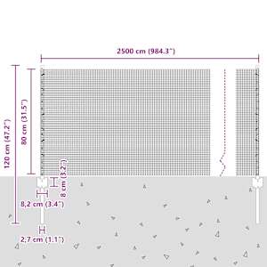 Svařovaná drátěná oplocení s sloupkem 25 x 0,8 m (Š x V) - obrázek 11