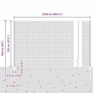 Svařovaná drátěná oplocení s sloupkem 25 x 1,2 m (Š x V) - obrázek 12