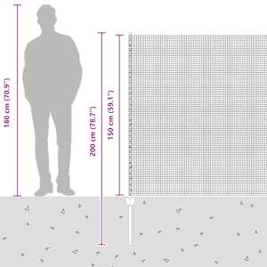 Venkovní svářečský drátěný plot s sloupky 25 x 1,5 m Zelená - obrázek 14