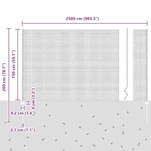 Svařovaná drátěná oplocení s sloupkem 25 x 1,5 m (Š x V) - obrázek 12