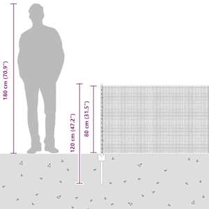Svařovaná drátěná plotovina s tyčkami 50 x 0,8 m Zelená - obrázek 13