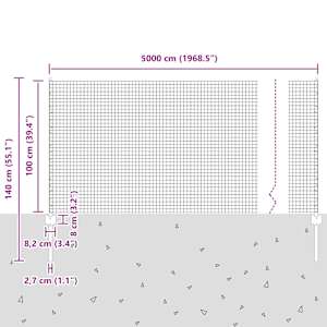 Svařovaná drátěná oplocení s sloupkem 50 x 1 m (Š x V) - obrázek 12