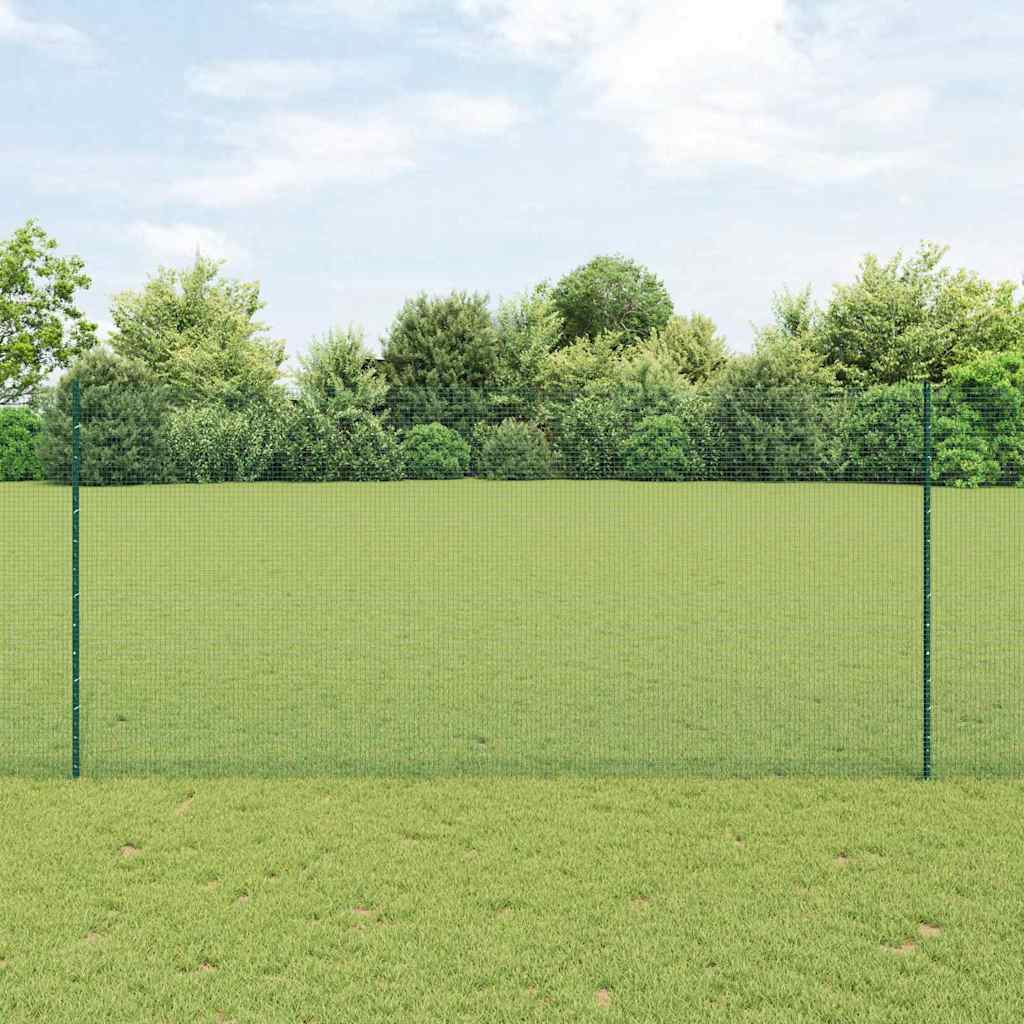 Svejset Trådhæk med 22 U Stolper Grøn 1.4x50 m Stål