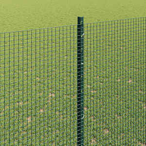 Venkovní svářečský drátěný plot s sloupky 50 x 1,5 m Zelená - obrázek 4