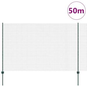 Venkovní svářečský drátěný plot s sloupky 50 x 1,5 m Zelená - obrázek 3