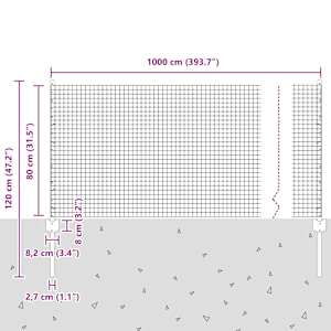 Svařovaná drátěná oplocení s sloupkem 10 x 0,8 m (Š x V) - obrázek 11