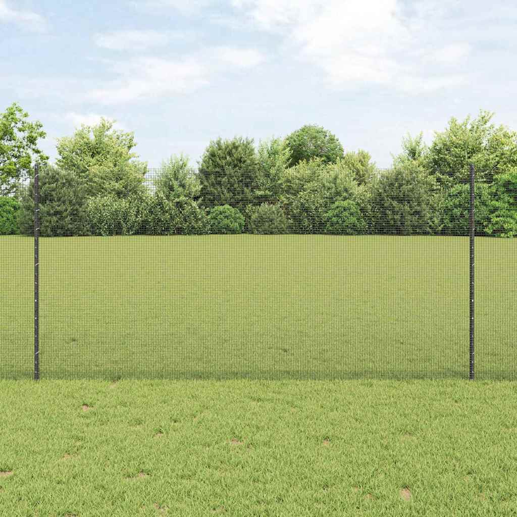 keevitatud traadi aed koos 10 U-postiga hallis 1.2x10 m terasest