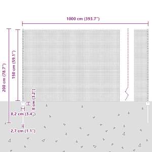 Svařovaná drátěná oplocení s sloupkem 10 x 1,5 m (Š x V) - obrázek 12