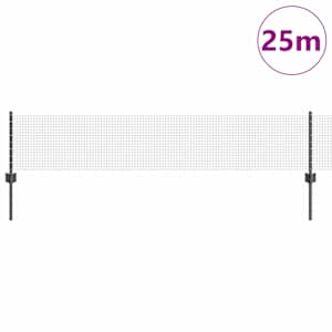 Plot s sloupkem Šedá 0,4 x 25 m Ocel a PVC - obrázek 2