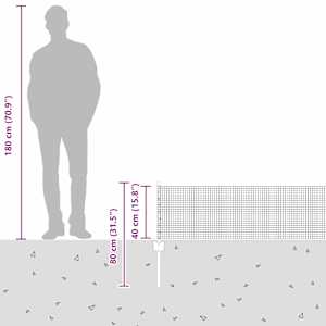 Plot s sloupkem Šedá 0,4 x 25 m Ocel a PVC - obrázek 13