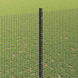 Venkovní svářečský drátěný plot s sloupky 25 x 1,4 m Šedá - obrázek 4