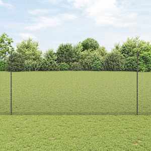 Venkovní svářečský drátěný plot s sloupky 25 x 1,6 m Šedá - obrázek 1