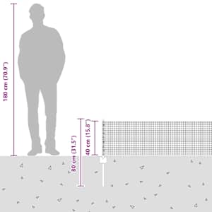 Plot s sloupkem Šedá 0,4 x 50 m Ocel a PVC - obrázek 10