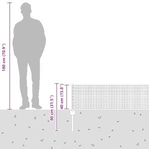 Plot s sloupkem Šedá 0,4 x 50 m Ocel a PVC - obrázek 13