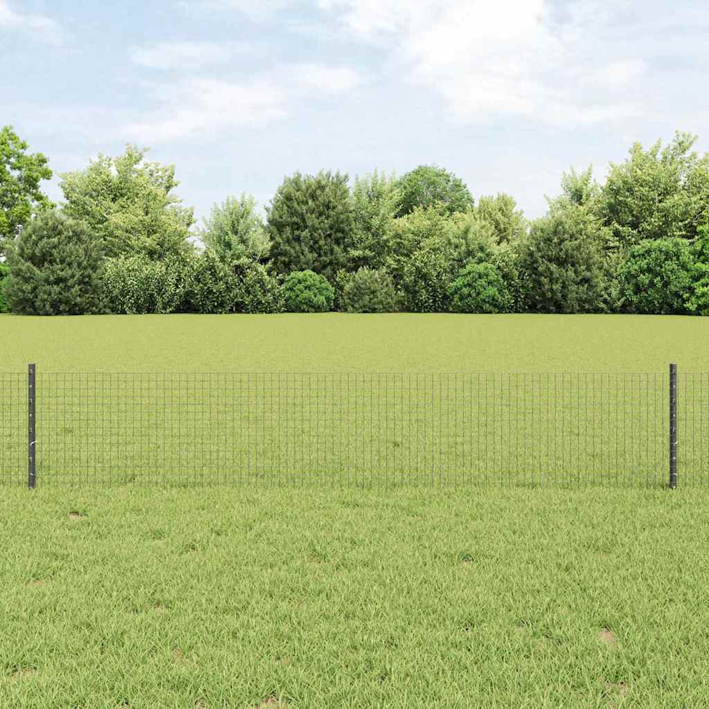 Svejsede Trådhegn med 22 U-poster Grå 0.4x50 m Stål