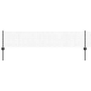 Plot s sloupkem Šedá 0,4 x 50 m Ocel a PVC - obrázek 2