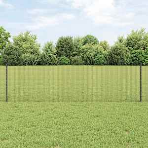 Svařovaná drátěná oplocení s sloupkem 50 x 0,6 m Šedá Síťovina - obrázek 1