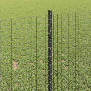 Plot s sloupkem Šedá 1 x 50 m Ocel a PVC - obrázek 4