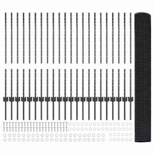 Plot s sloupkem Šedá 1 x 50 m Ocel a PVC - obrázek 6