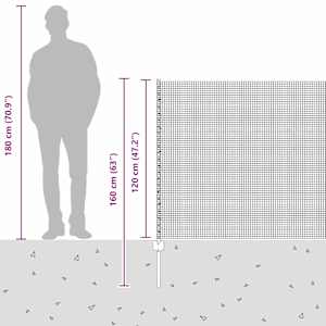 Svařovaná drátěná plotovina s tyčkami 50 x 1,2 m Šedá Síťovina - obrázek 14