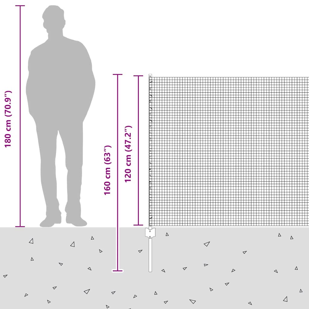 Plot s sloupkem Šedá 1,2 x 50 m Ocel a PVC - obrázek 14