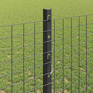 Plot s sloupkem Šedá 1,2 x 50 m Ocel a PVC - obrázek 4