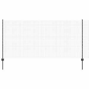Plot s sloupkem Šedá 1,2 x 50 m Ocel a PVC - obrázek 2
