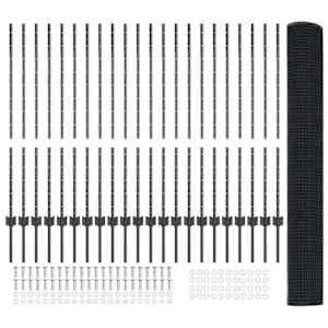Plot s sloupkem Šedá 1,2 x 50 m Ocel a PVC - obrázek 5
