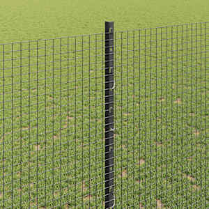 Plot s sloupkem Šedá 1,4 x 50 m Ocel a PVC - obrázek 4