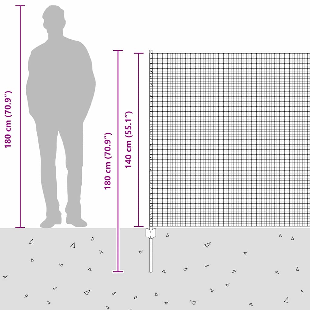 Plot s sloupkem Šedá 1,4 x 50 m Ocel a PVC - obrázek 14