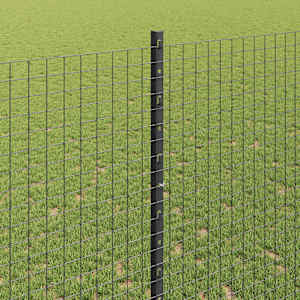 Plot s sloupkem Šedá 1,4 x 50 m Ocel a PVC - obrázek 4
