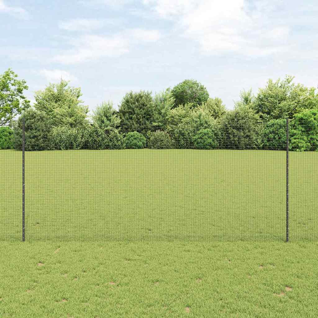 Svejset Trådgitter med 44 U Stolper Grå 1.4x50 m Stål