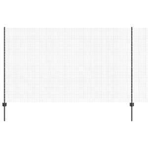 Plot s sloupkem Šedá 1,4 x 50 m Ocel a PVC - obrázek 2